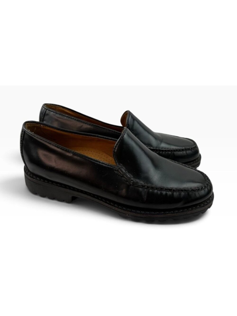 -Cole Haan Pinch Penny Loafers Womens Size 7.5 Black Leather Memory Flex Comfort